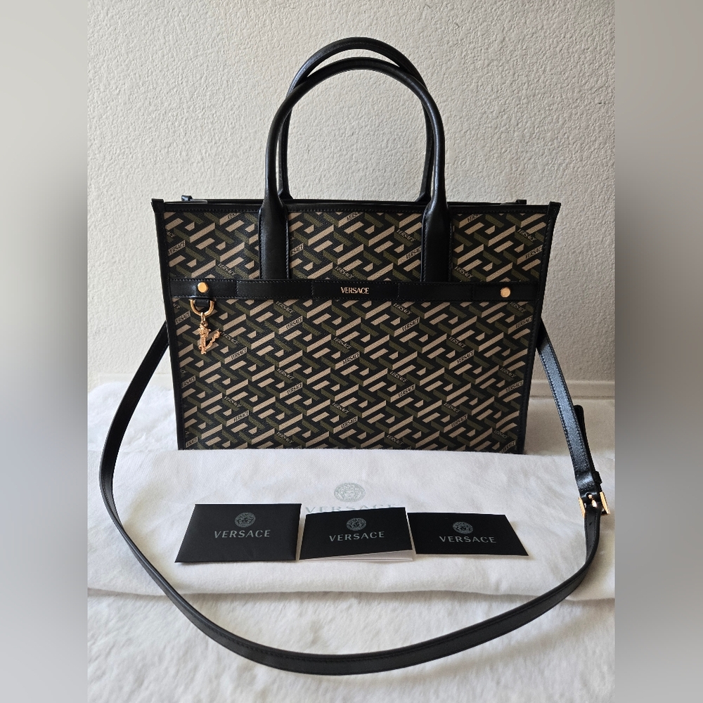 Versace La Greca Signature Tote Bag